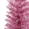 6ft. Pre-Lit Pink Tinsel Artificial Tree, Clear Lights